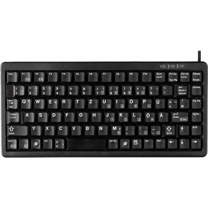 Cherry Ultraslim G84-4100 POS Keyboard - 83 Keys - USB, PS/2 - Black -  G84-4100LCAUS-2