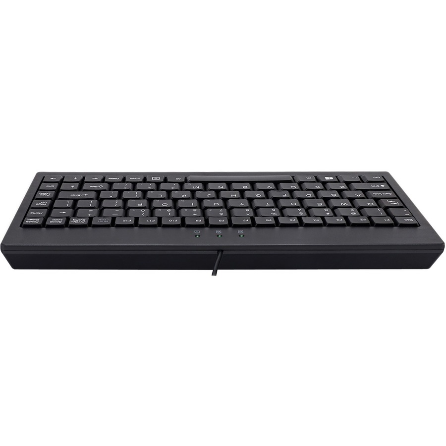 Adesso EasyTouch AKB-110B Mini Keyboard - PS/2, USB - 87 Keys - Black