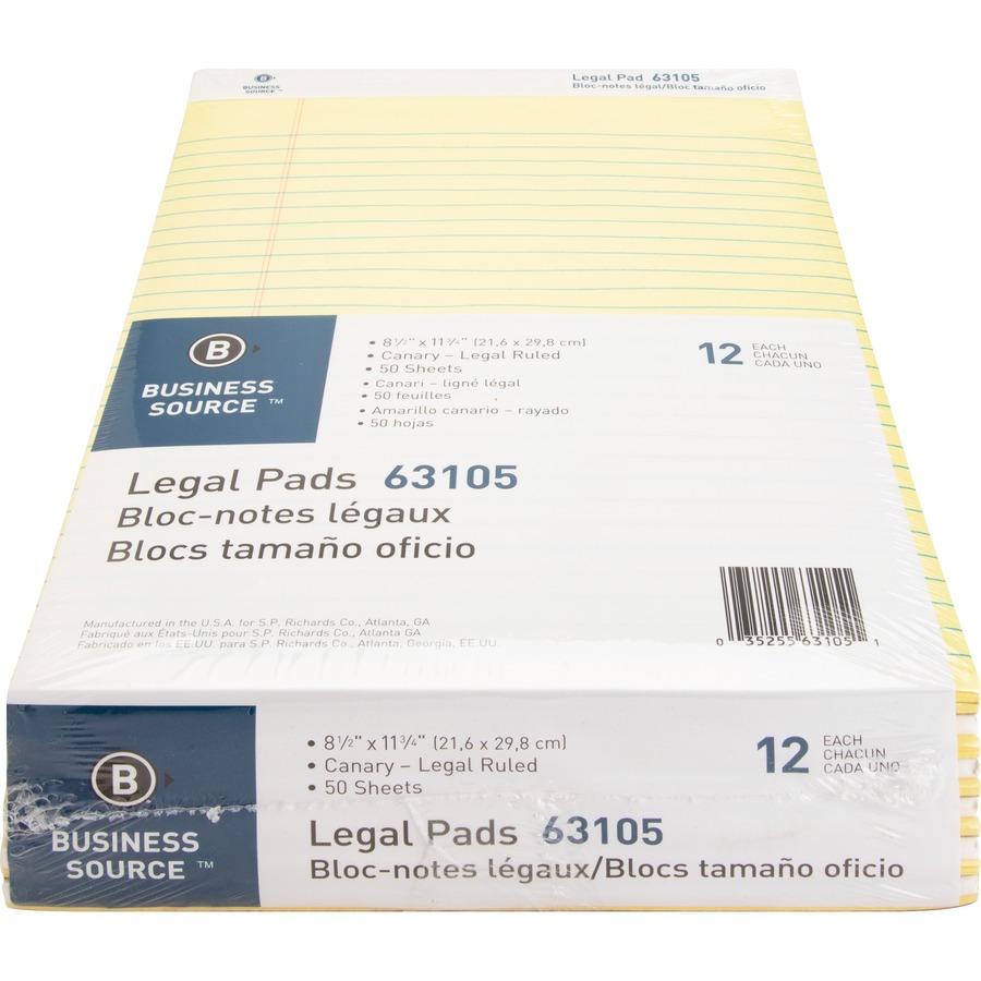 Picture of Business Source Micro-Perforated Legal Ruled Pads
