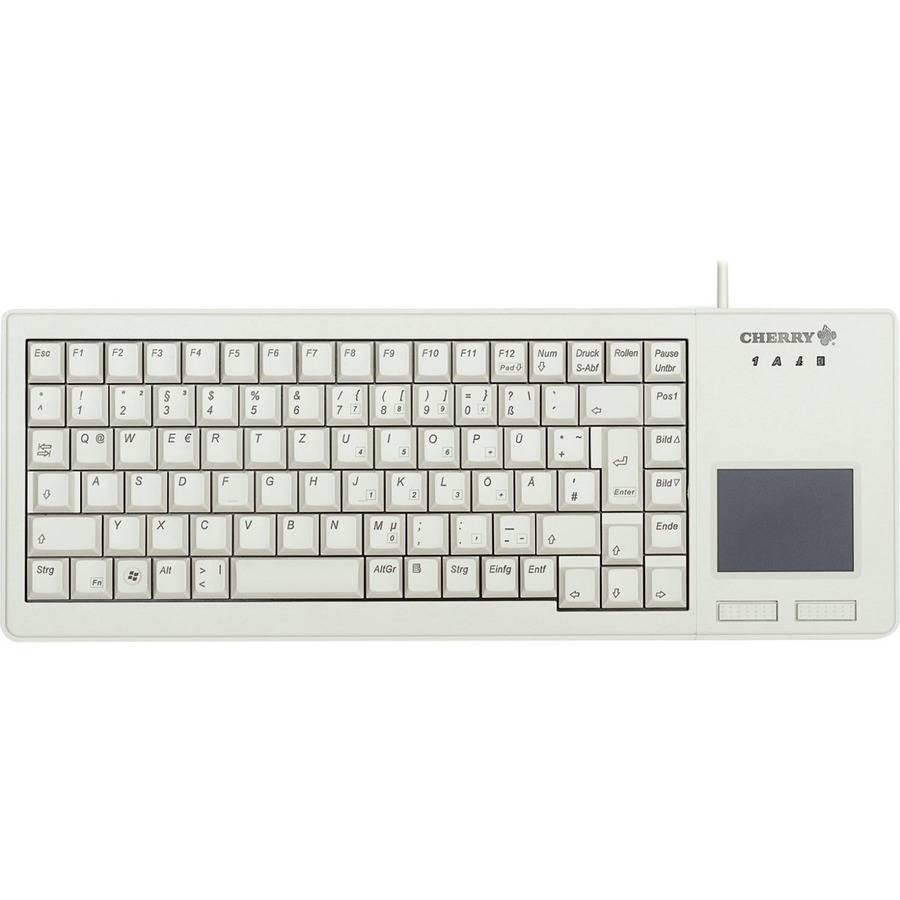 Cherry XS G84-5500 Keyboard - Cable Connectivity - USB Interface - 88 Key - English (US) - Light Gray
