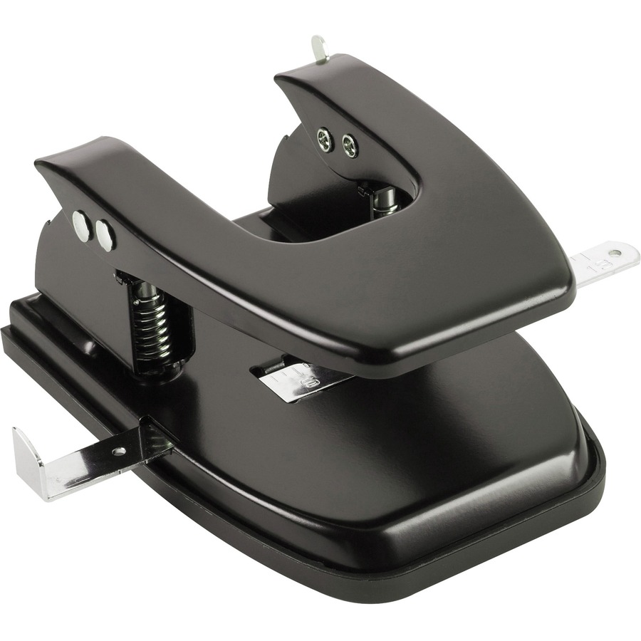 OIC Heavy-Duty 2-Hole Paper Punch, Black. Paper Perforator, Paper