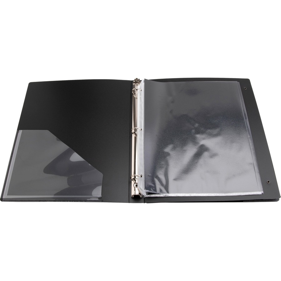 Business Source Round Ring Standard View Binders - 3 Binder Capacity