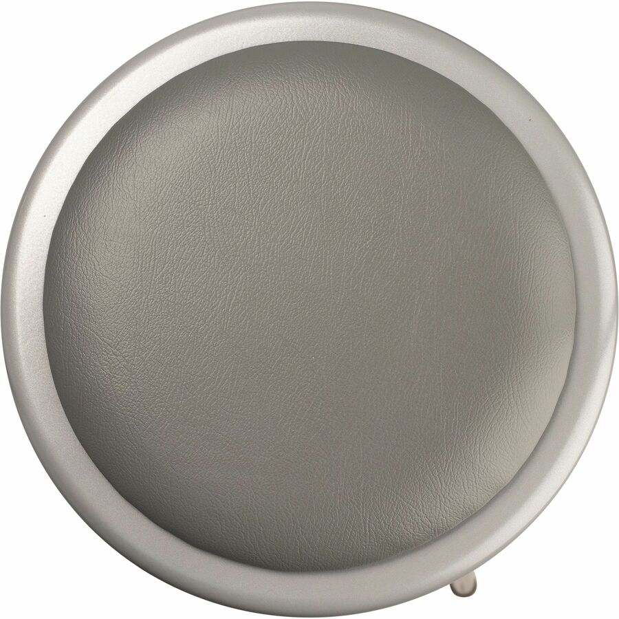 National Public Seating 6400 Series Heavy-Duty Padded Stools - Gray Seat Color - Vinyl, Medium Density Fiber (MDF) Seat Material - Gray Frame Color - Steel Frame Material - Four-legged Base - Gray - Plush - 1 Each