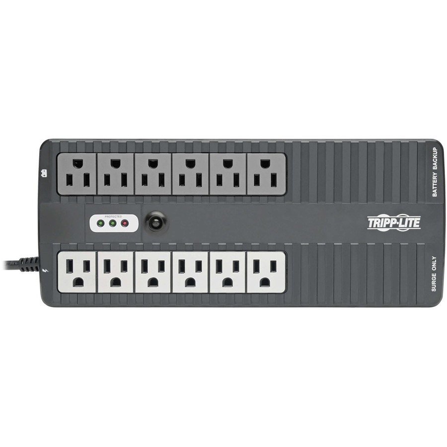 Tripp Lite by Eaton UPS 750VA 450W Standby UPS - 12 NEMA 5-15R Outlets 120V 50/60 Hz USB 5-15P Plug Desktop / Wall Mount