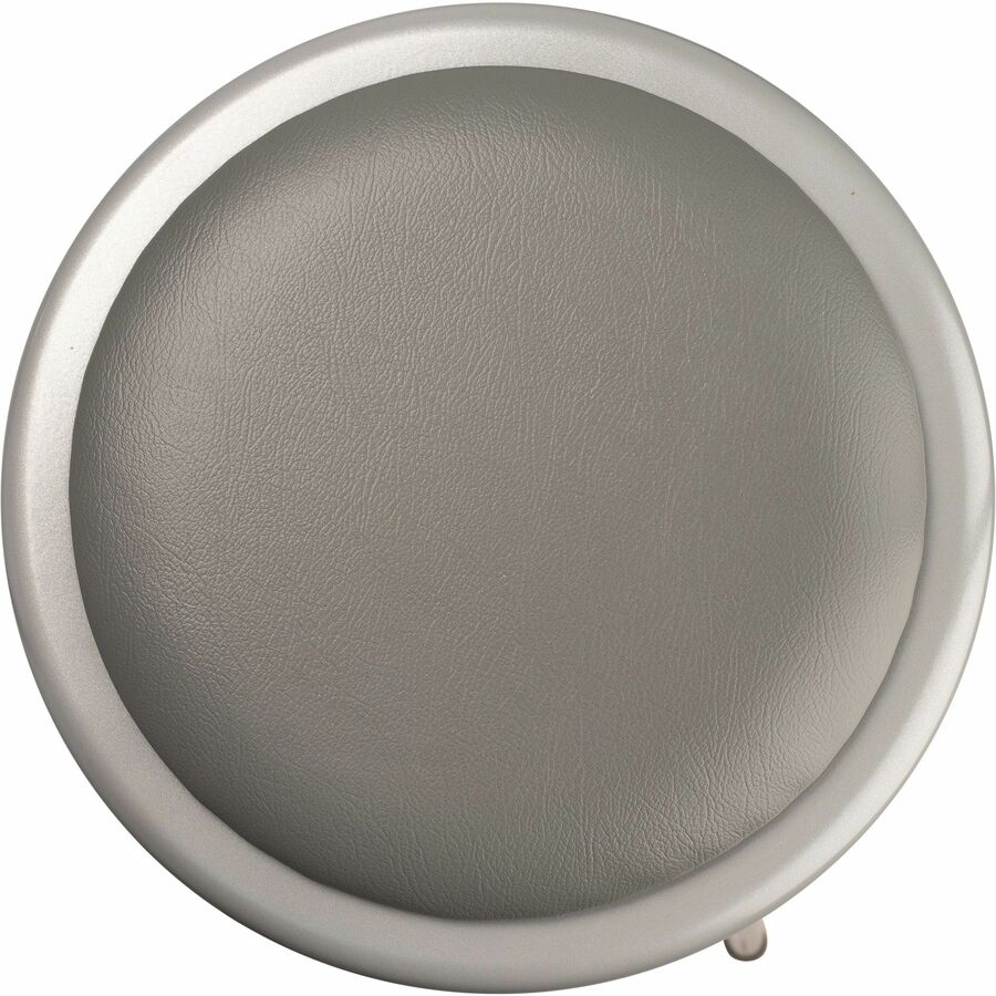 National Public Seating 6400 Series Heavy-Duty Padded Stools - Gray Seat Color - Vinyl, Medium Density Fiber (MDF), Plush Seat Material - Gray Frame Color - Steel Frame Material - Four-legged Base - Steel - 1 Each