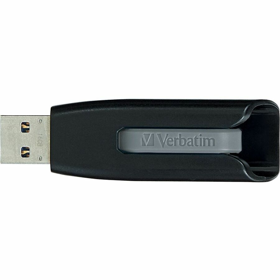 Verbatim 16GB Store 'n' Go&reg; V3 USB 3.2 Gen 1 Flash Drive - Gray - 16GB - Gray