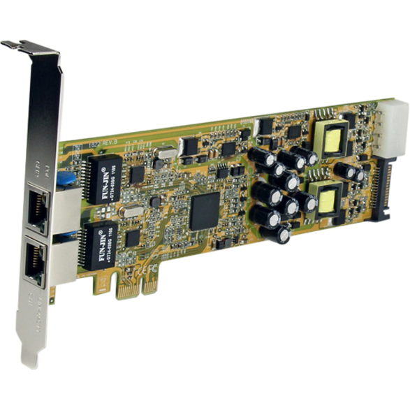 StarTech Dual Port PCI Express Gigabit Ethernet PCIe Network Card Adapter, PoE/PSE, TAA