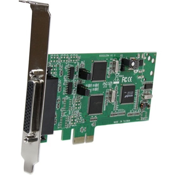 StarTech.com 4 Port PCI Express PCIe Serial Combo Card - 2 x RS232 2 x RS422 / RS485 - PCI Express x1 - 4 x DB-9 RS-232/422/485 - Serial, Via Cable - Plug-in Card - TAA Compliant