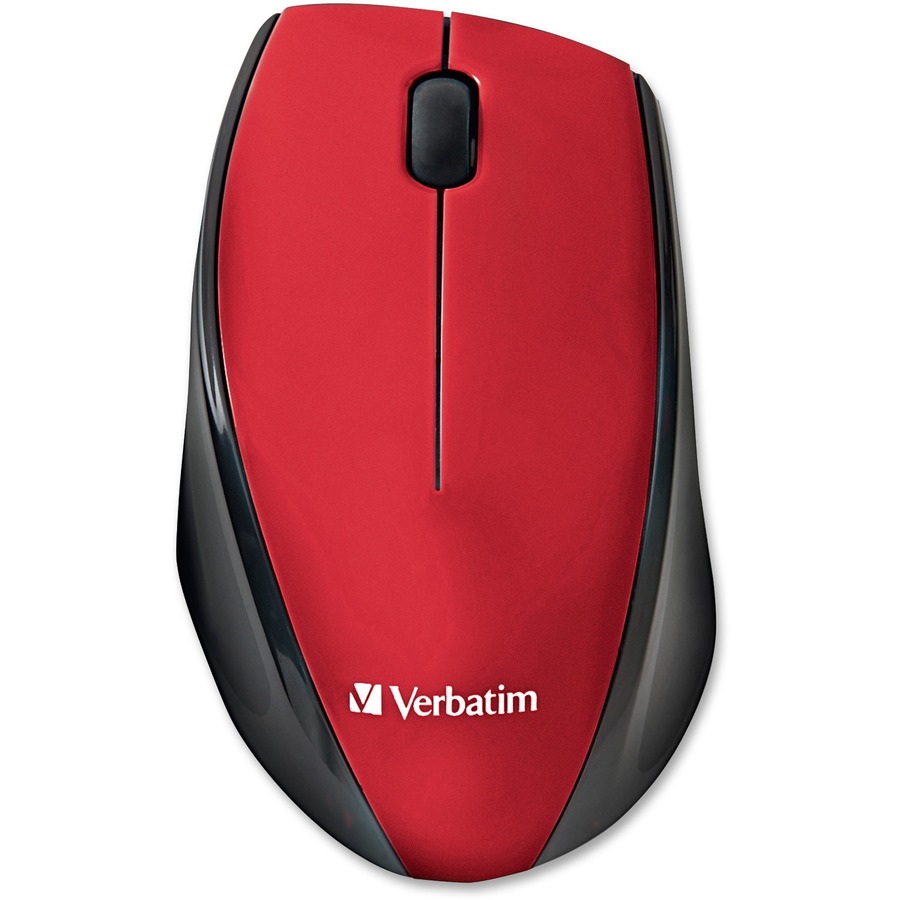 Verbatim Wireless Notebook Multi-Trac Blue LED Mouse - Red - Zerbee