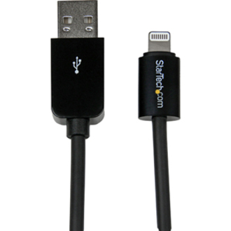 StarTech 2m (6ft) Long Black Apple&reg; 8-pin Lightning Connector to USB Cable for iPhone / iPod / iPad