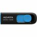 ADATA DashDrive UV128 32GB Retractable USB 3.0 Flash Drive - Black/Blue Up to 90MB/s Read, 40MB/s Write (AUV128-32G-RBE)