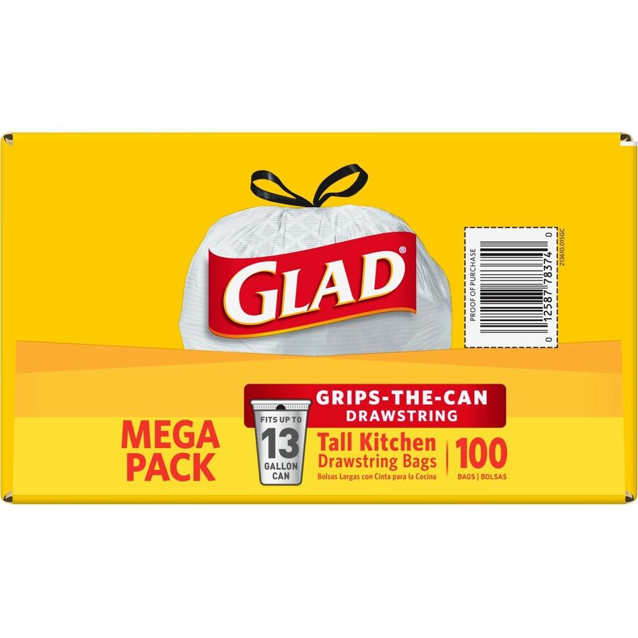 Glad Kitchen Bags, Tall, Handle-Tie, 13 Gallon - 50 bags