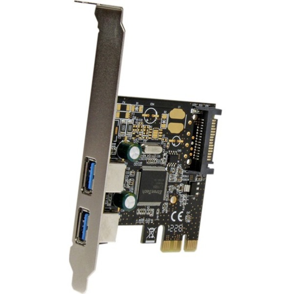StarTech 2 Port PCI Express PCIe SuperSpeed USB 3.0 Controller Card w/ SATA Power - 5Gbps