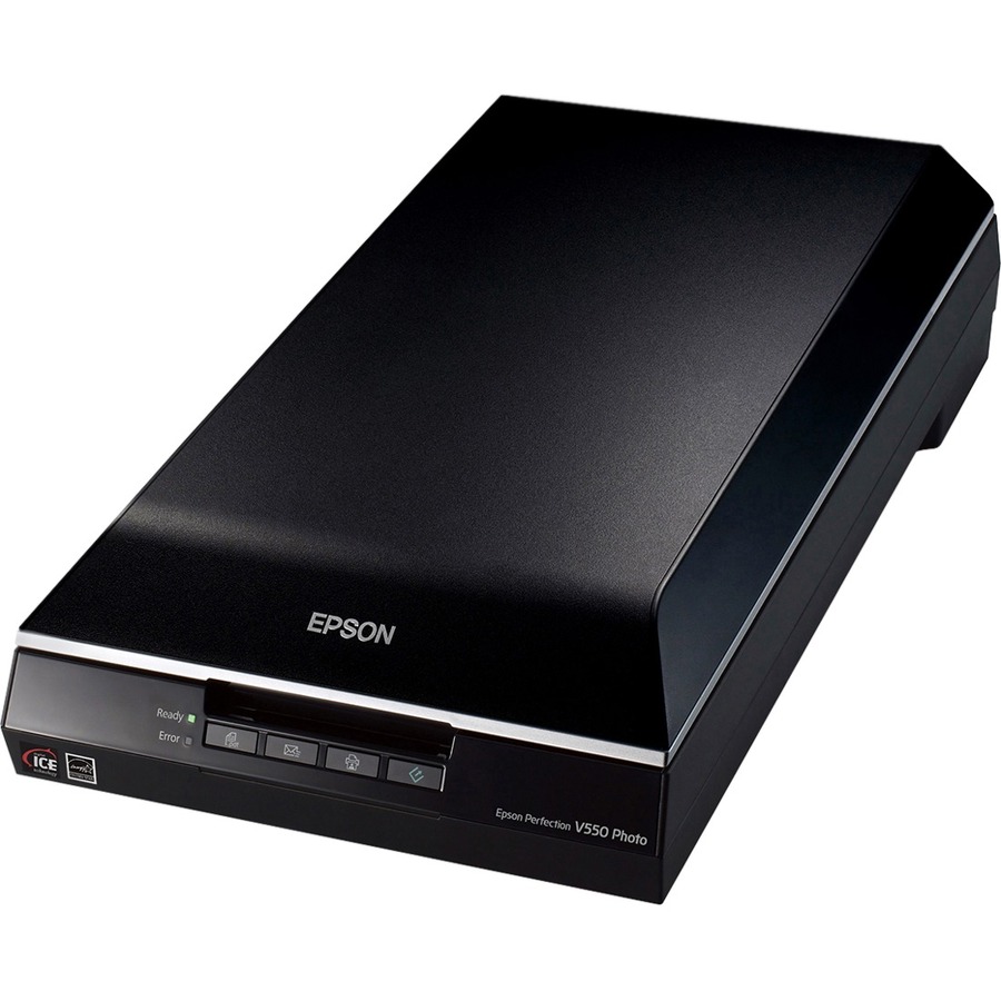 Epson Perfection V550 Flatbed Scanner - 6400 dpi Optical - 48-bit Color - 16-bit Grayscale - USB