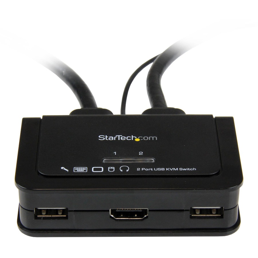StarTech.com 2 Port USB HDMI Cable KVM Switch with Audio and Remote Switch &acirc;&euro;" USB Powered