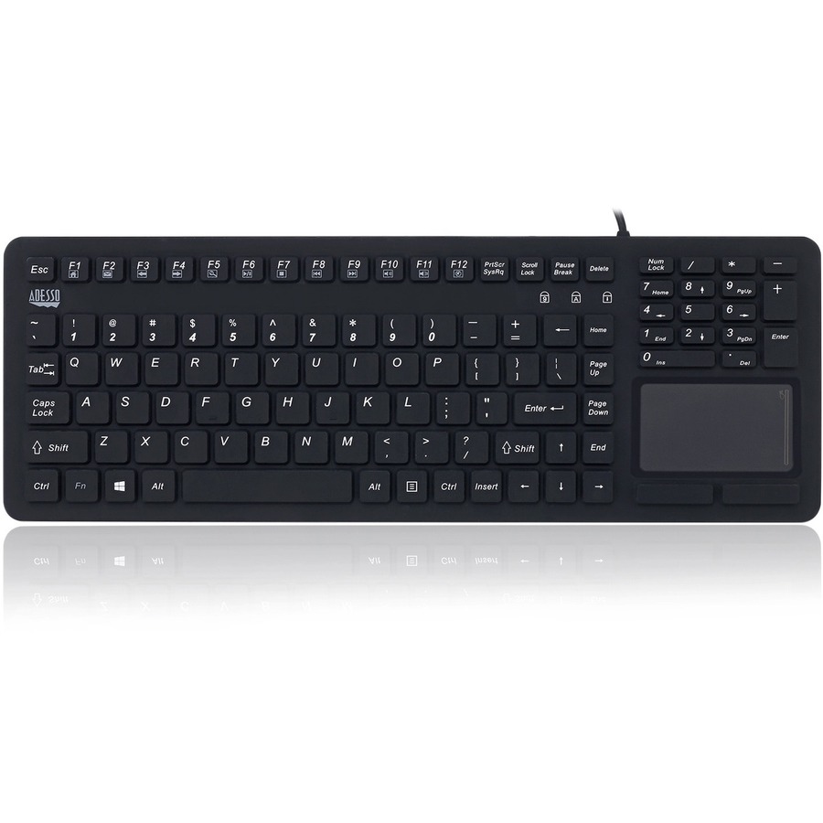 Adesso Antimicrobial Waterproof Touchpad Keyboard