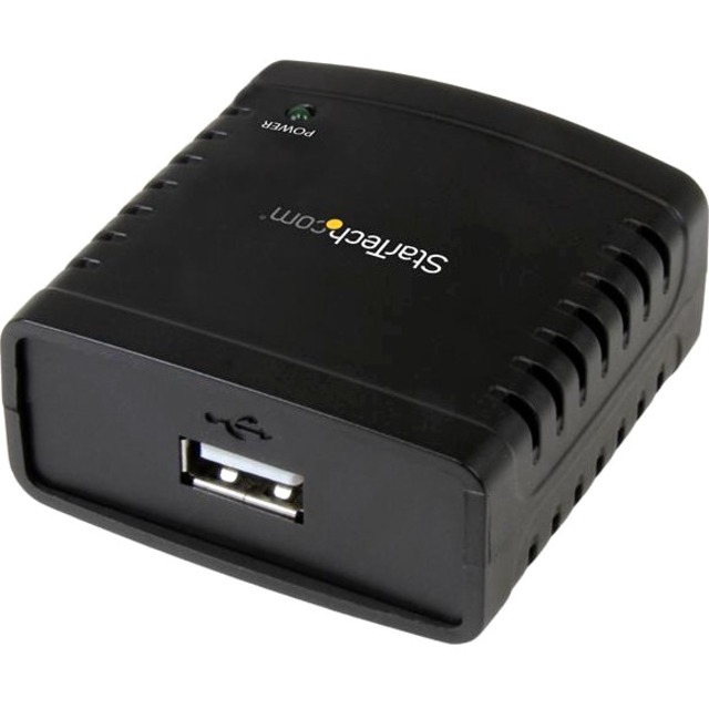 StarTech 10/100Mbps Ethernet to USB 2.0 Network LPR Print Server - USB Print Server with 10Base-T/100Base-TX Auto-sensing