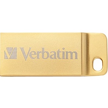 Verbatim 64GB Metal Executive USB 3.0 Flash Drive - Gold - 64 GBUSB 3.0 - Gold - Water Resistant