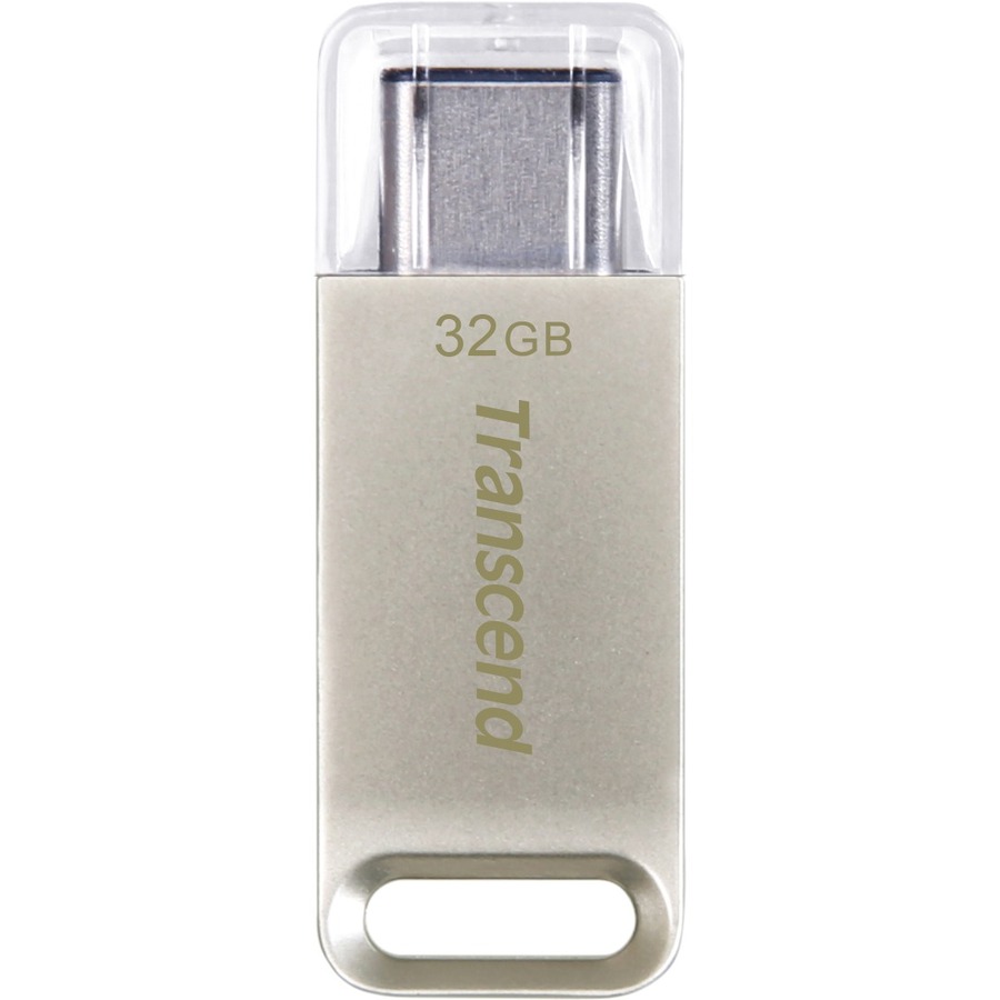 Transcend 32GB JetFlash 850 USB 3.1 On-The-Go Flash Drive - 32 GB - USB 3.1 - Silver
