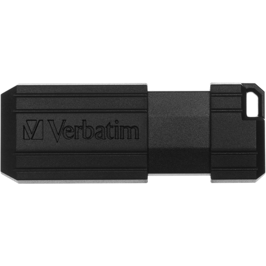 Verbatim 8GB PinStripe USB Flash Drive - Black (400 Bulk)