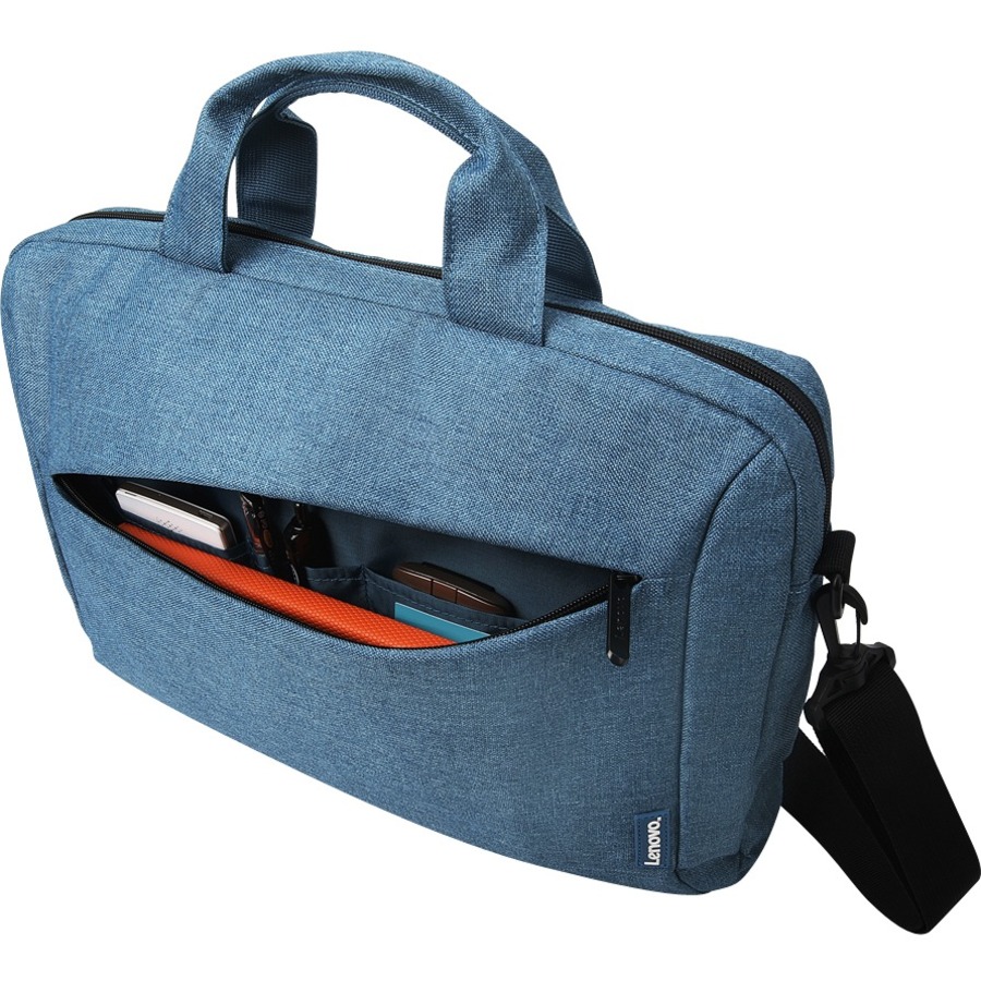 Lenovo T210 Carrying Case for 15.6" Notebook, Book - Blue - Water Resistant - Polyester Body - Handle