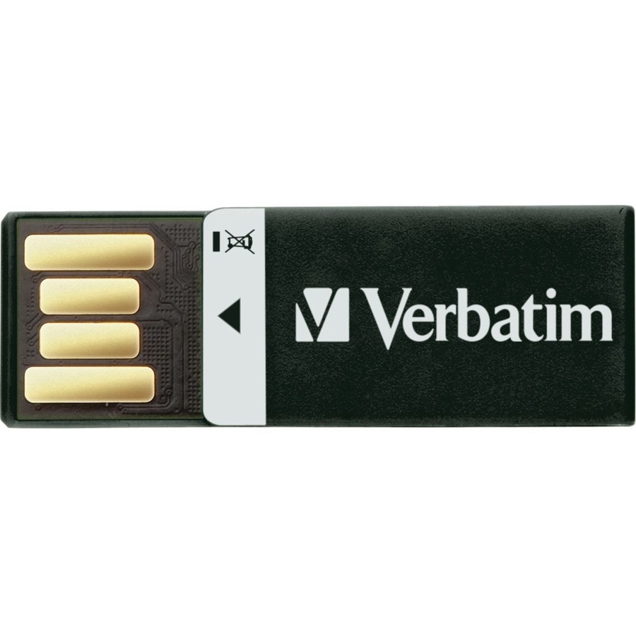 16GB Clip-it USB Flash Drive - Black - 16GB - Black