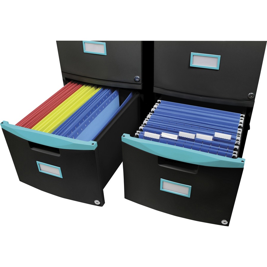 Storex 2 Drawer Mobile File Cabinet