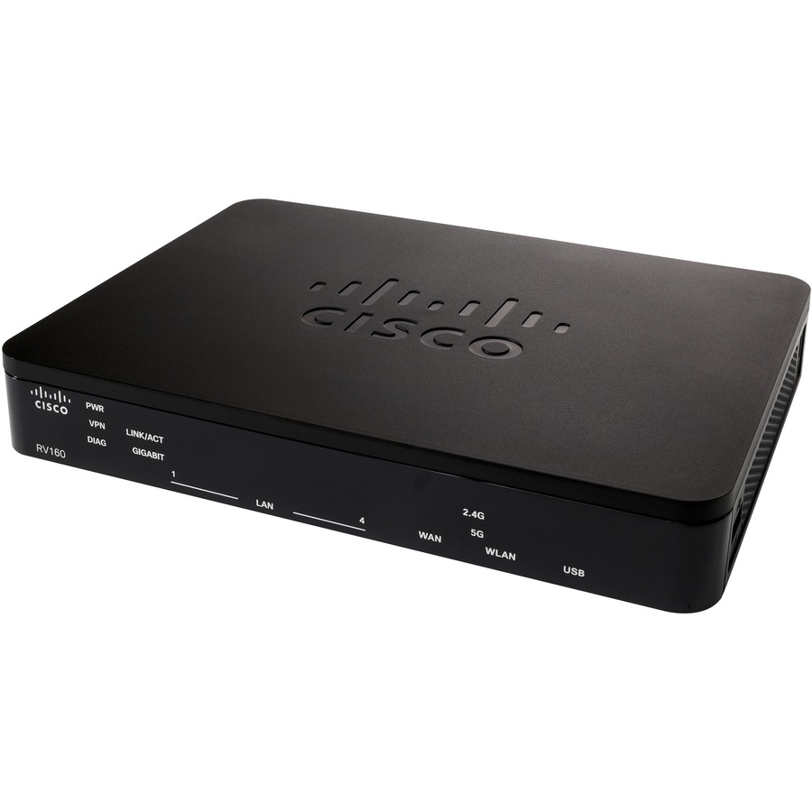 Cisco RV160 VPN Router - 5 Ports - Management Port - 1 - Gigabit Ethernet Lifetime Warranty