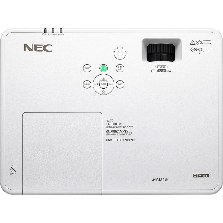 NEC Display NP-MC382W LCD Projector - 16:10 - White