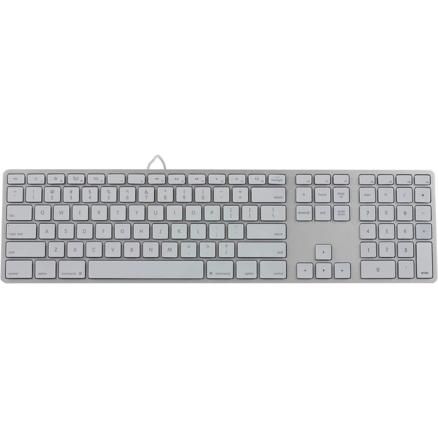 Matias RGB Backlit Wired Aluminum Keyboard for Mac - Silver