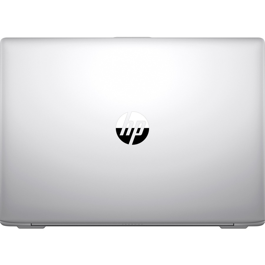 HP mt22 14-inch business laptop with Intel C5205U, 8 GB RAM, 128 GB SSD, and ThinPro — top view