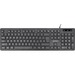 Manhattan Wired Office Keyboard - Cable Connectivity - USB Type A Interface - 104 Key - PC - Black