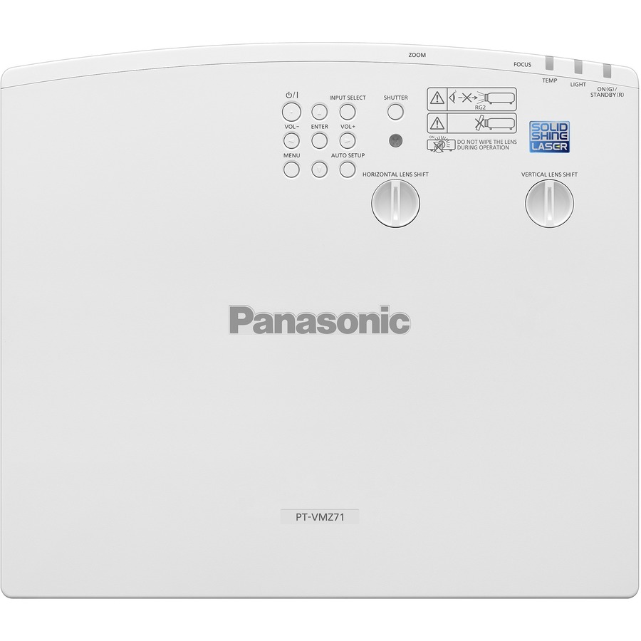 Panasonic PT-VMZ71 LCD Projector - 16:10 - Ceiling Mountable, Floor Mountable - White