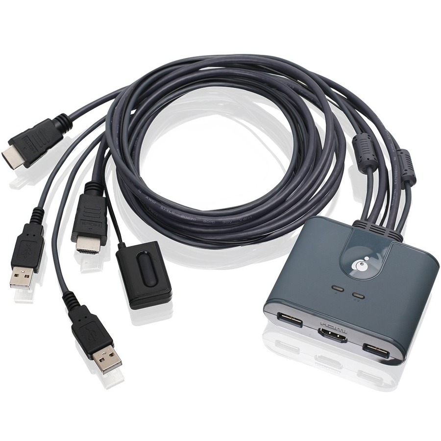 IOGEAR - GCS82DPC - 2-port 4K KVM Switch with DisplayPort, USB-C and Audio