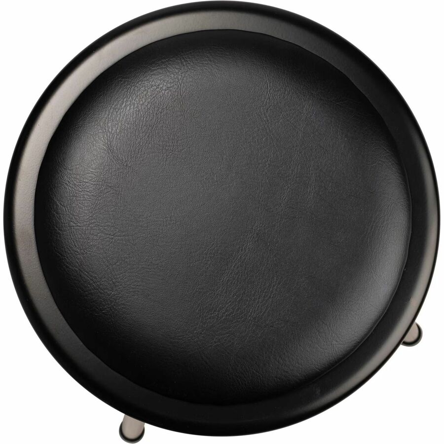 National Public Seating 6400 Series Heavy-Duty Padded Stools - Black Seat Color - Vinyl, Medium Density Fiber (MDF) Seat Material - Black Frame Color - Steel Frame Material - Four-legged Base - Black - Plush - 1 Each