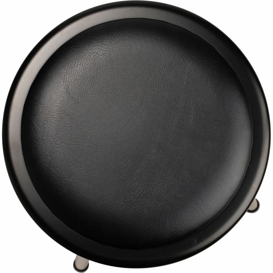 National Public Seating 6400 Series Heavy-Duty Padded Stools - Black Seat Color - Vinyl, Medium Density Fiber (MDF) Seat Material - Black Frame Color - Steel Frame Material - Four-legged Base - Black - Plush - 1 Each