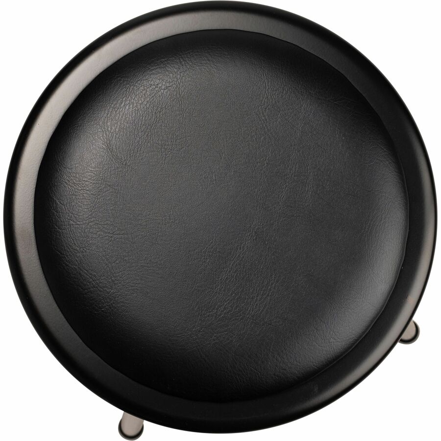 National Public Seating 6400 Series Heavy-Duty Padded Stools - Black Seat Color - Vinyl, Medium Density Fiber (MDF) Seat Material - Black Frame Color - Steel Frame Material - Four-legged Base - Black - Plush - 1 Each