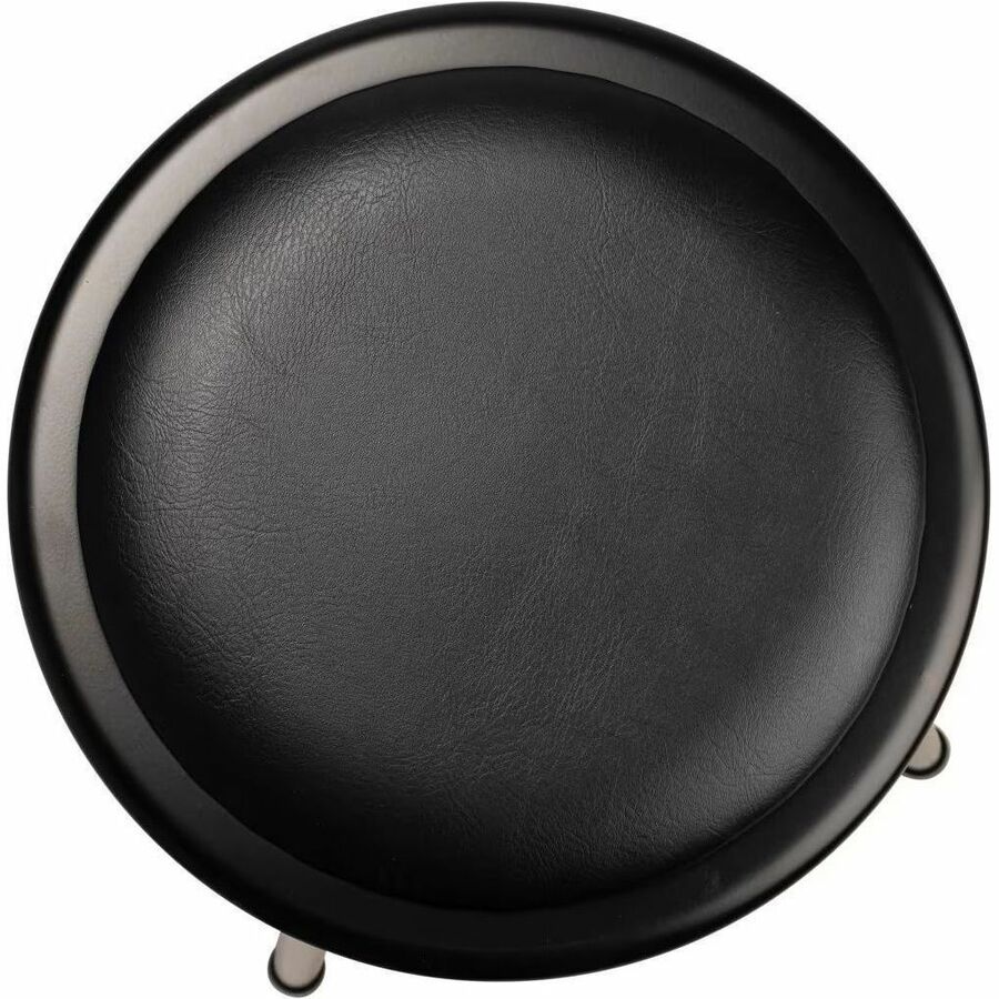 National Public Seating 6400 Series Heavy-Duty Padded Stools - Black Seat Color - Vinyl, Medium Density Fiber (MDF) Seat Material - Black Frame Color - Steel Frame Material - Four-legged Base - Black - Plush - 1 Each