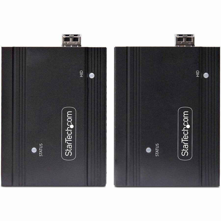StarTech DisplayPort KVM Extender over Fiber Optic, 4K 60Hz Console Extender Kit Up to 984ft/300m, 2x 10G SFP+ Multi-mode Modules, TAA