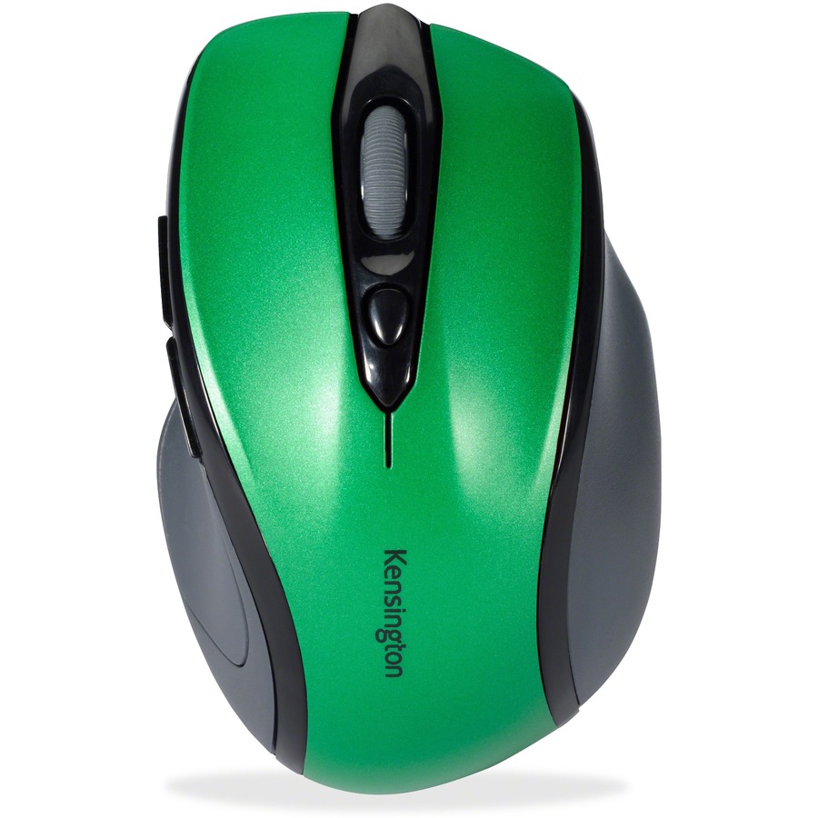 Kensington Pro Fit Mid-size Wireless Mouse - Optical - Wireless - Radio Frequency - 2.40 GHz - Emerald Green - USB - 1750 dpi - Scroll Wheel - Right-handed - 1