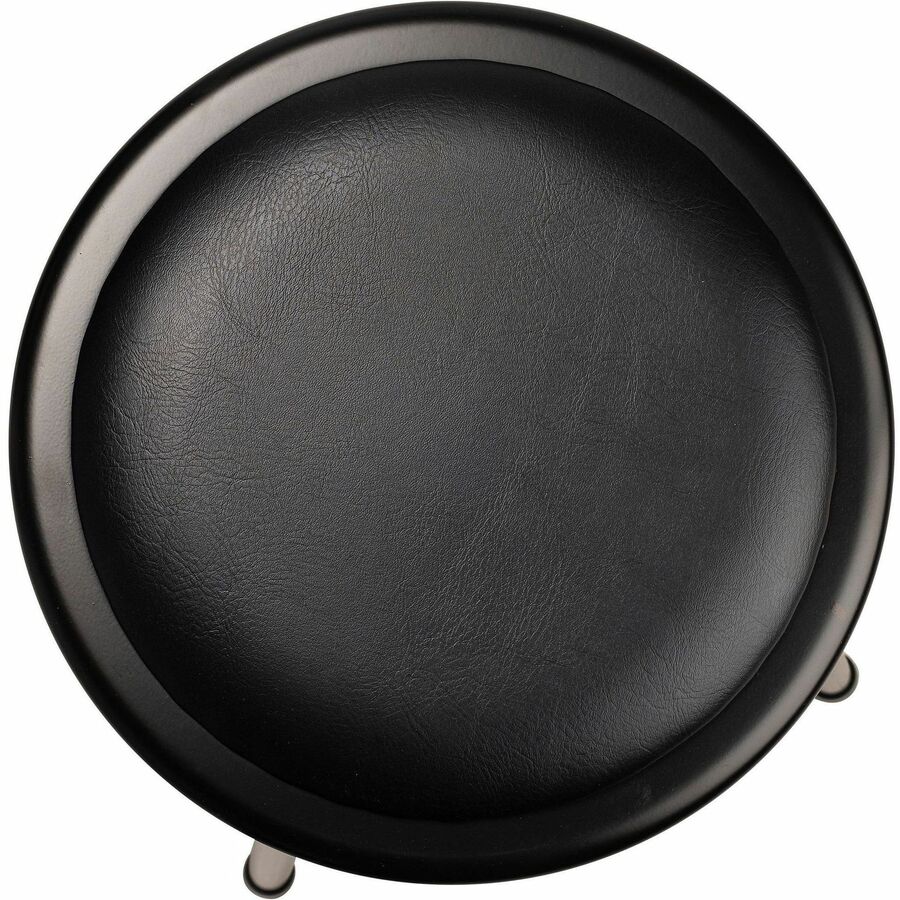 National Public Seating 6400 Series Heavy-Duty Padded Stools - Black Seat Color - Vinyl, Medium Density Fiber (MDF) Seat Material - Black Frame Color - Steel Frame Material - Four-legged Base - Black - Plush - 1 Each