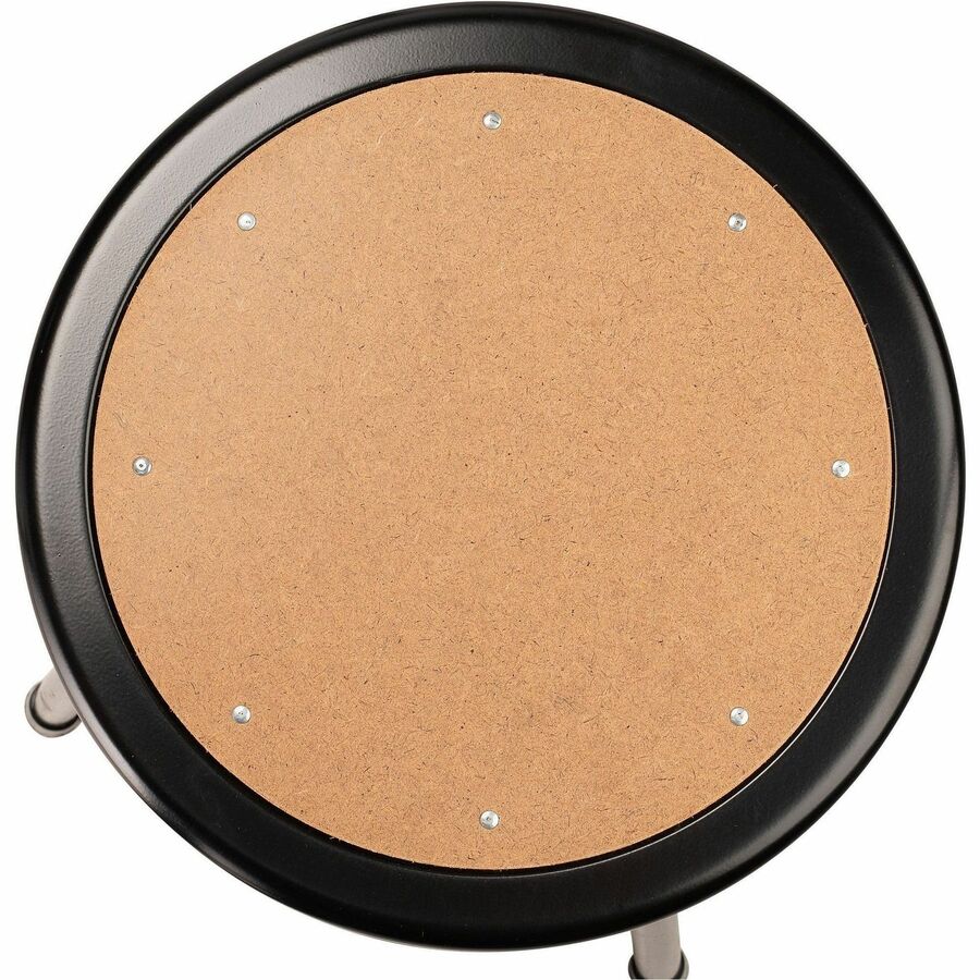 National Public Seating 6200 Series Heavy-Duty Stools - Masonite Seat Color - Black Frame Color - Steel Frame Material - Four-legged Base - Black - 1 Each