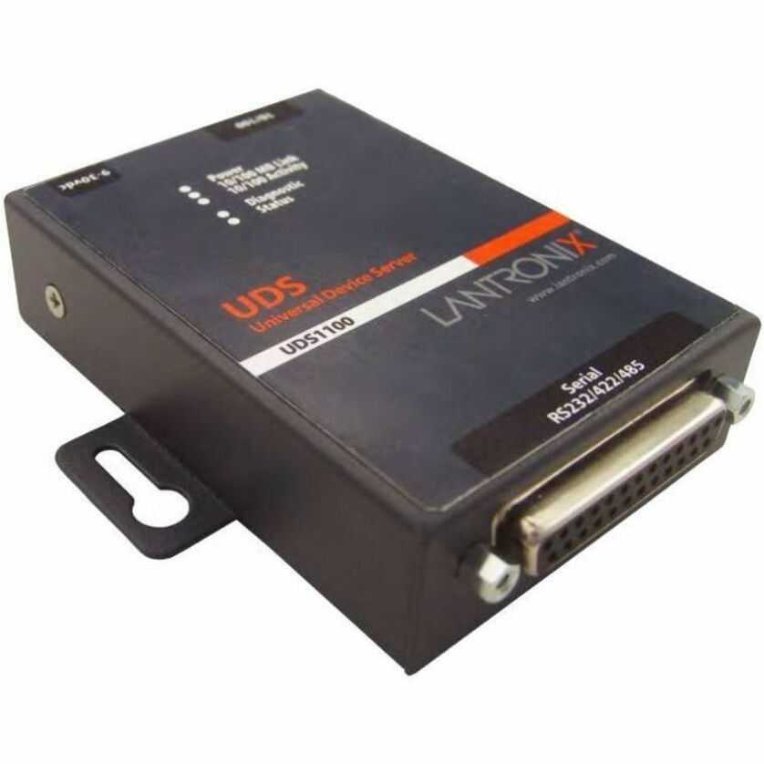 Lantronix UDS1100 - One Port Serial (RS232/ RS422/ RS485) to IP Ethernet Device Server - UL864, US Domestic 110VAC