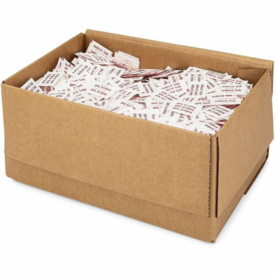 Office Snax Single-Serve Iodized Salt Packets - 0.03 oz - 3000 - 1 / Carton