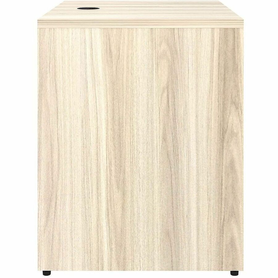 Lorell Essential Series Laminate Desking & Accessory - x 1" Thickness Table Top, 29.5" Height x 35" Width x 24" Depth Return Shell - Material: Laminate, Metal - Finish: Modern Elm - Laminate, Modern Elm Table Top - Durable, Modesty Panel, Privacy Panel, A