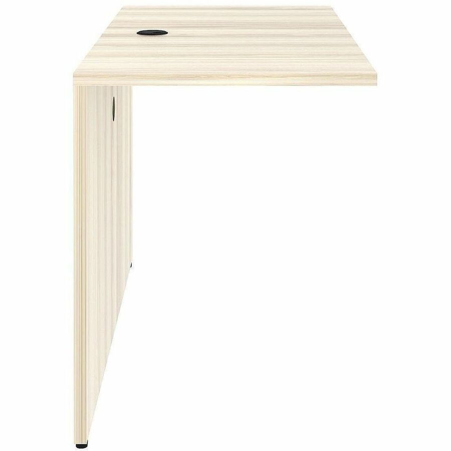 Lorell Essential Series Laminate Desking & Accessory - x 1" Thickness Table Top, 29.5" Height x 48" Width x 24" Depth Bridge - Material: Laminate, Metal - Finish: Modern Elm - Laminate, Modern Elm Table Top - Cam Lock, Durable, Grommet, Back Panel, Cord M