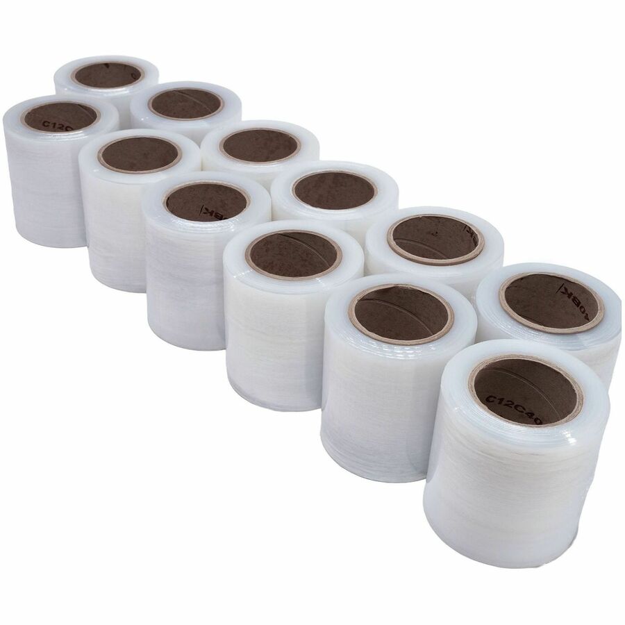 Lindenmeyr Explorer Stretch Film - 5" Width x 1000 ft Length - Puncture Resistant, Disposable - Clear - 12 / Carton - Kennedy Office