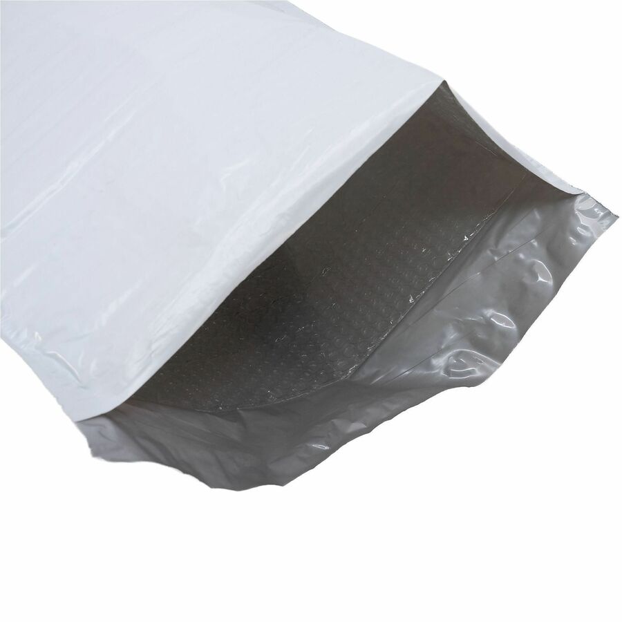 Lindenmeyr Explorer Poly Self-Seal Bubble Mailers - Bubble/Shipping - #7 - 14 1/4" Width x 20" Length - Self-sealing - White - Polyethylene - 50 / Carton - Kennedy Office