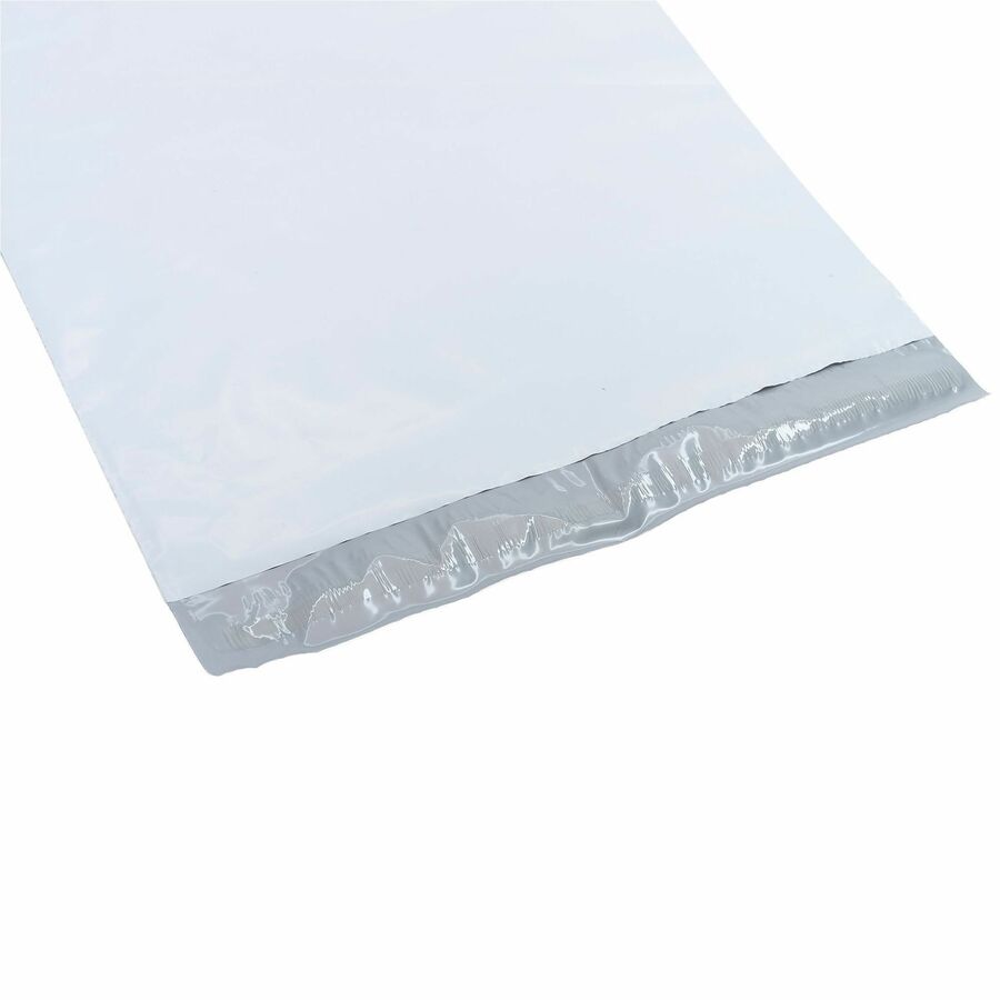 Lindenmeyr Explorer Poly Self-Seal Mailers - Mailing/Shipping - #5 - 12" Width x 15 1/2" Length - Self-sealing - White - Polyethylene - 500 / Carton - Kennedy Office