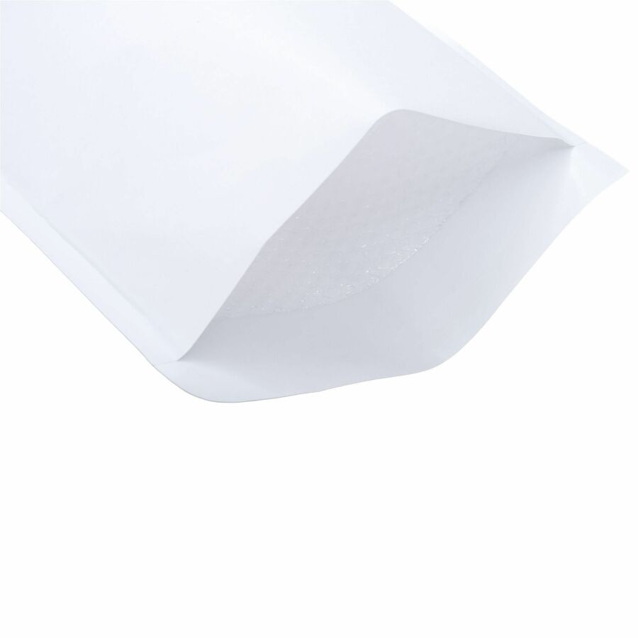 Lindenmeyr Explorer Self-Seal Paper Bubble Mailers - Bubble/Shipping - #5 - 10 1/2" Width x 16" Length - Self-sealing - White - Paper - 100 / Carton - Kennedy Office